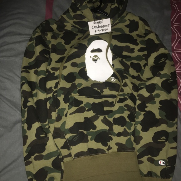 1st Camo Bape x Champion Hoodie - Picture 4 of 13